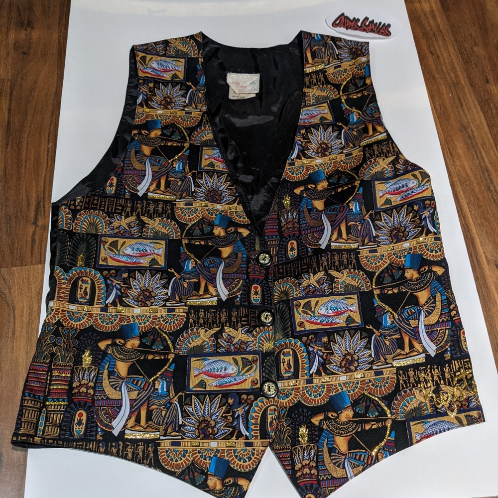 Vintage '70s Asian print vest